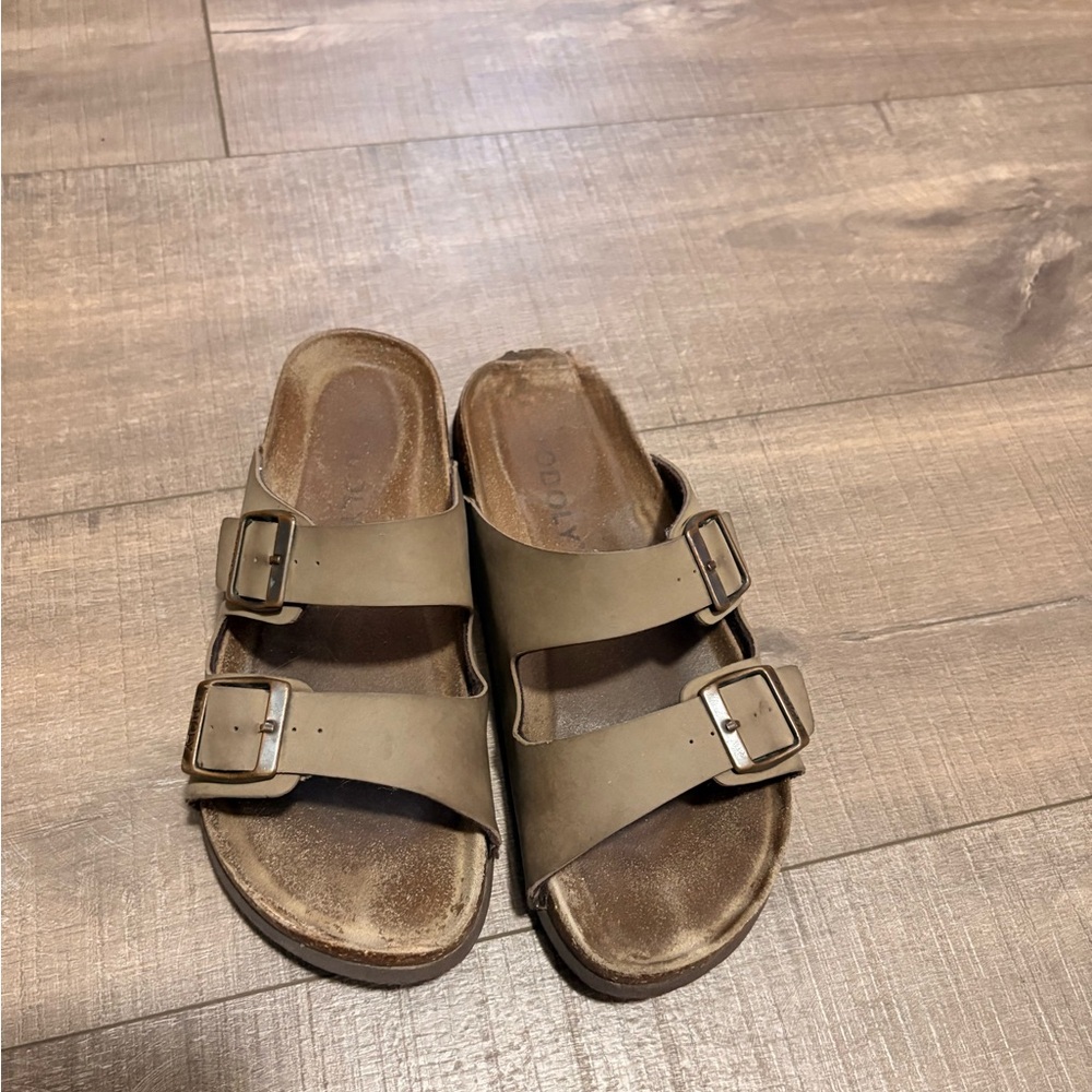 Classic Double-Buckle Slide Sandals